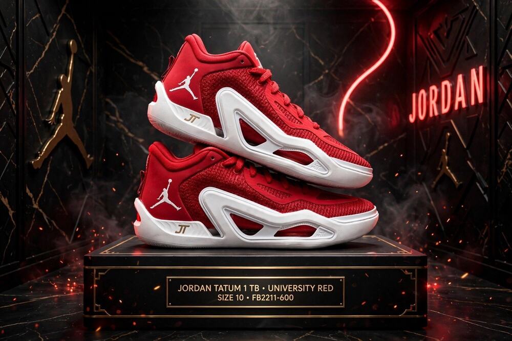 Size 10 - Jordan Tatum 1 TB University Red FB2211-600 Jayson Tatum 0 New No Box